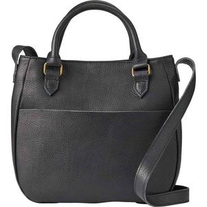 Black Leather Saddle Bag